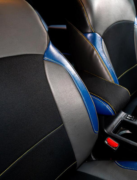 PRP 2013-2017 Subaru Crosstrek Center Console Cover - Black w/ Red Stitch