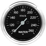 Autometer Stack 52mm 100-260 Deg F 1/8in NPTF Male Pro Stepper Motor Water Temp Gauge - Classic