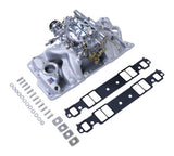 Edelbrock Manifold and Carb Kit Performer RPM Air-Gap SBC 1957-1986 Natural Finish