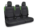 PRP Jeep Wrangler JT Rear Bench Covers - with no Armrest - Black/Green