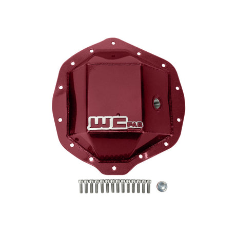 Wehrli Custom Fab 11.5in AAM rear differential cover in WCFab Red