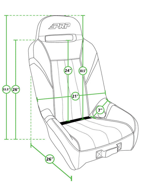 PRP Can-Am Maverick X3 GT/S.E. Suspension Seats Kit (Pair) - Black