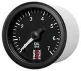 Autometer Stack Instruments 52mm 0-7 BAR M10 (M) Mechanical Oil Pressure Gauge - Black