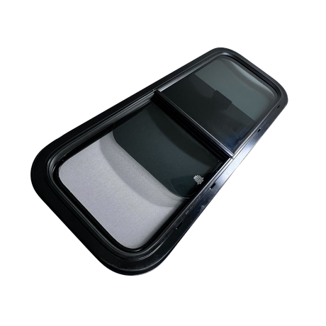 CRL Glass Slider Window w/ Clamp Ring (Passenger Side) for Sprinter Van Wideouts