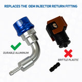 S&S Diesel 6.7F17-LPF Fuel Leak Prevention Fitting kit contents