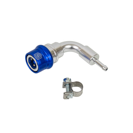 S&S Diesel 6.7F17-LPF aluminum Fuel Leak Prevention Fitting for 2017-2026 Ford 6.7L Power Stroke