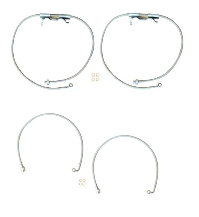 EVO MFG 2020-2024 Jeep Gladiator JT FRONT and REAR BRAKE LINE HOSE PAIRS 2.5-6.5" LIFT