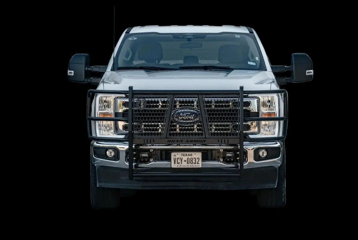 Road Armor 2017-2026 Ford F250/F350/F450/F550 Vaquero Front Grille Guard - Texture Black