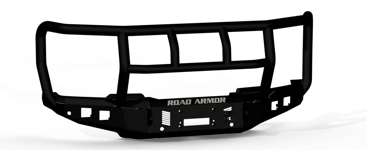 Road Armor 23-24 Ford F-450 Stealth Front Winch Bumper Titan II Guard - Texture Black