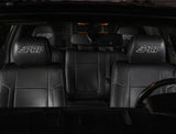 PRP 12-14 Ford Raptor Front Seat Covers (Pair) - Black w Silver Stitch