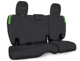 PRP Jeep Wrangler JL Rear Bench CoversU - 4 door with no armrest - Black/Green