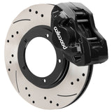 Wilwood 75-83 Porsche 911 D45 11.10in. Front Brake Kit w/ Flex Lines - Drilled Rotors (Black)