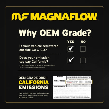 MagnaFlow 19-20 GMC Sierra 1500 Single Underbody 4.3L/5.3L Direct Fit Catalytic Converter