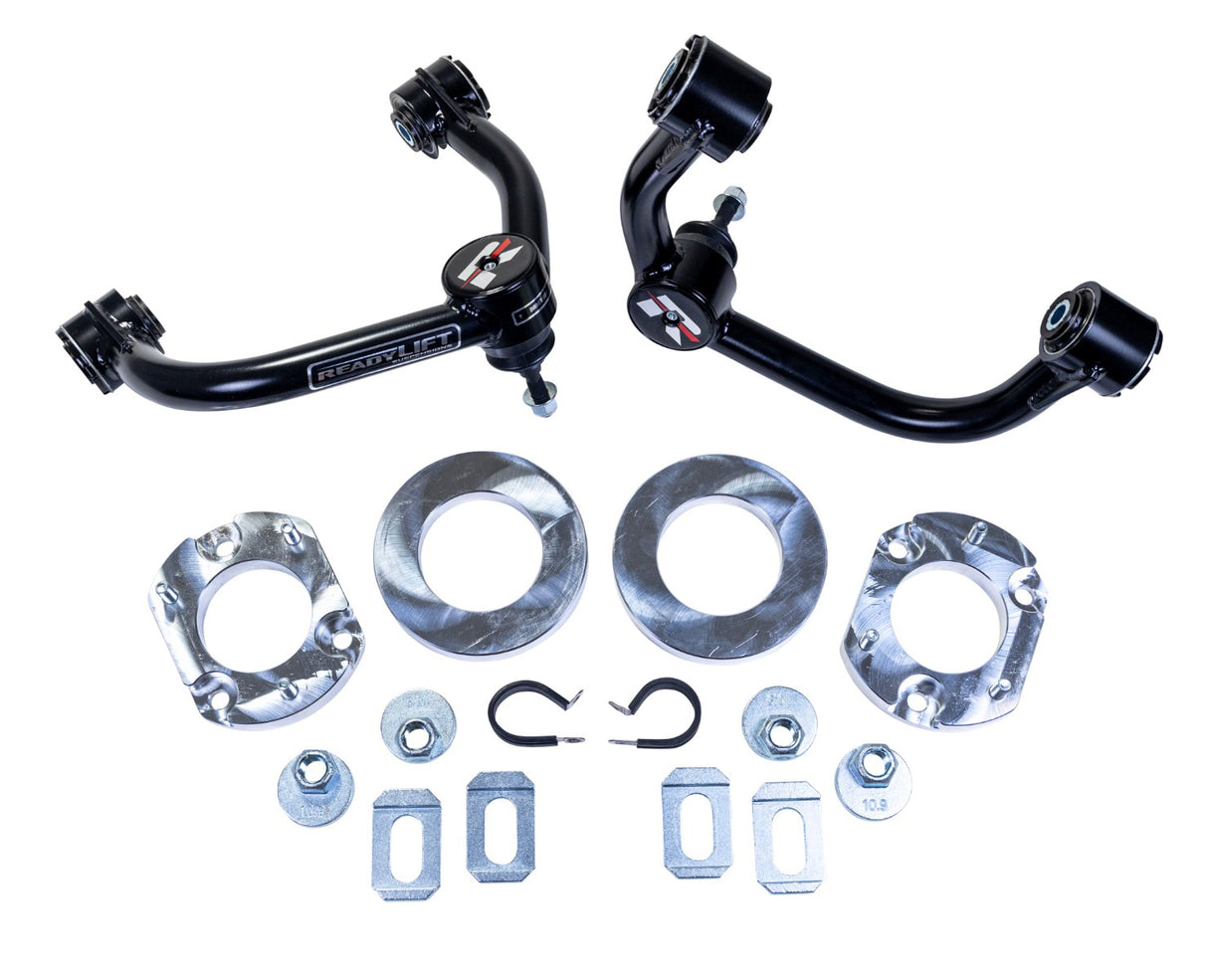 ReadyLIFT 66-21301 - 2021-2025 Ford F-150 Tremor 3'' Front Lift Leveling Kit includes Alignment Cams and UCAs