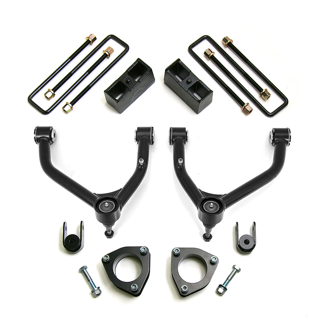 ReadyLIFT 69-3285 - 2007-2016 Chevrolet/GMC 1500 4'' SST Lift Kit with Upper Control Arms for Forged Steel OE Upper Control Arms without Shocks