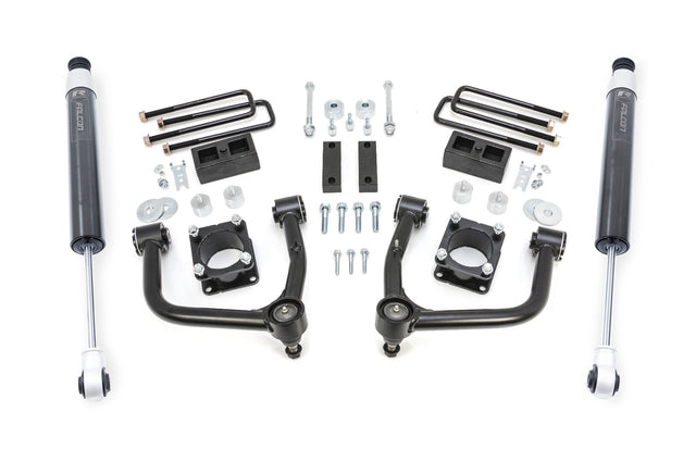 ReadyLIFT 69-54750 - 2007-2021 Toyota Tundra 4.0'' SST Lift Kit Front with 2'' Rear with Upper Control Arms and Falcon 1.1 Monotube Shocks