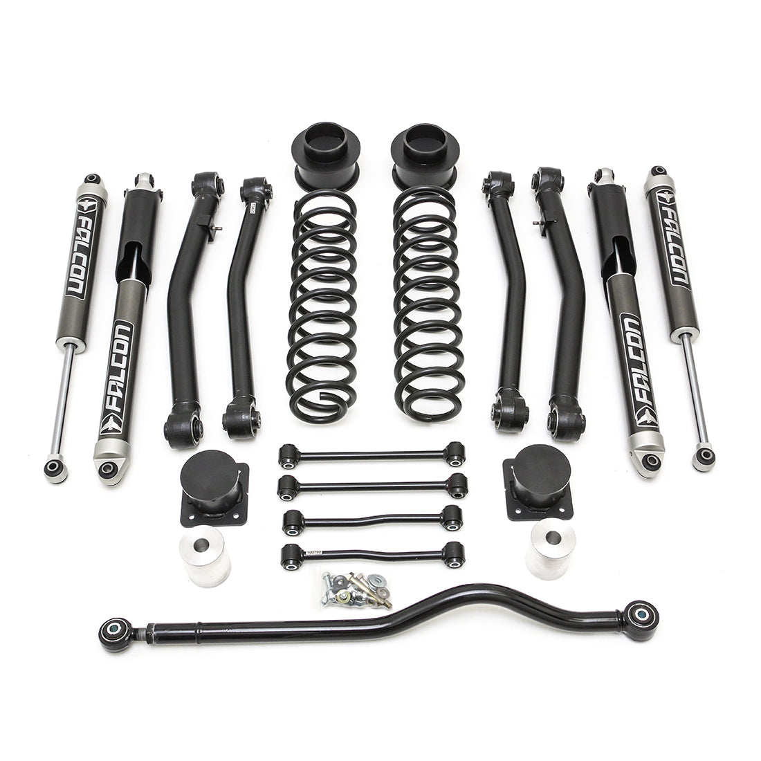 ReadyLIFT 69-6041 - 2020-2025 Jeep Jt Gladiator 4'' Terrain Flex 4-Arm Kit with Falcon 2.1 Shocks (includes front track bar)