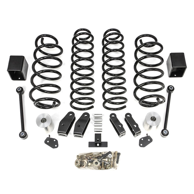 ReadyLIFT 69-6827 - 2018-2025 Jeep JL Wrangler Rubicon 2.5'' Coil Spring Lift Kit (black spring w/ shock extensions)