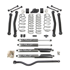 ReadyLIFT 69-6837 - 2018-2025 Jeep JL Wrangler Terrain Flex 4-Arm Kit with Falcon 2.1 Shocks. 3.5'' (silver spring plus front track bar)