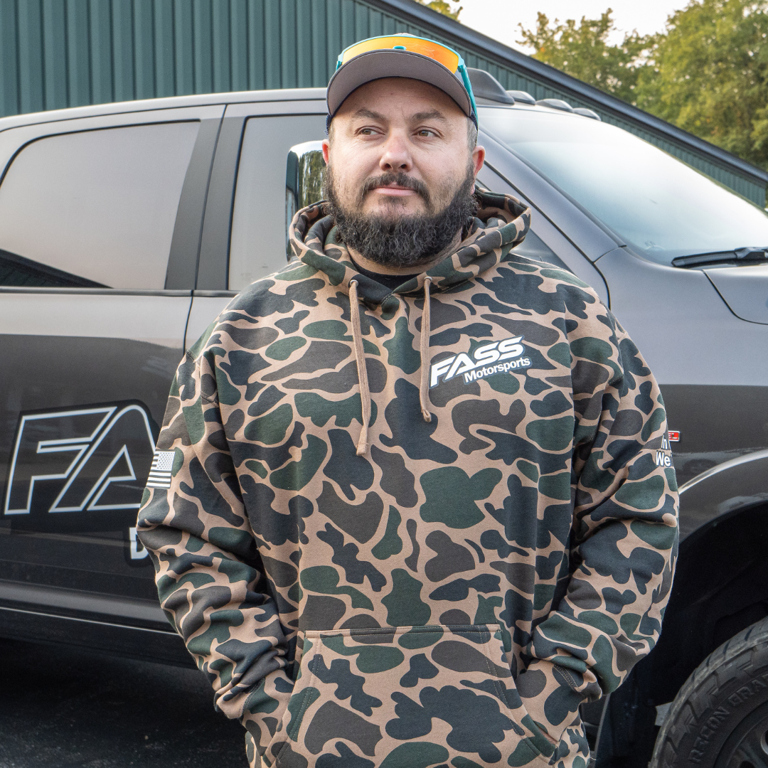 The FASS Motorsports Duck Camo Hoodie