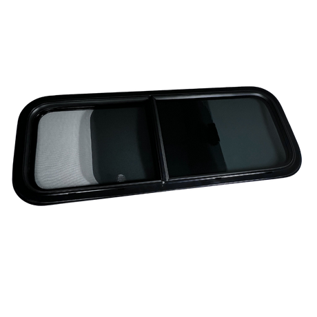 CRL Glass Slider Window w/ Clamp Ring (Passenger Side) for Sprinter Van Wideouts