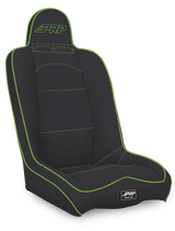 PRP Daily Driver High Back Suspension Seat- Black/Green Vinyl