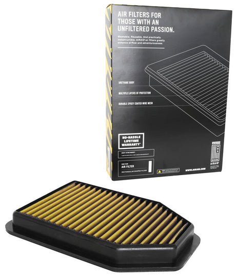 Airaid 07-10 Jeep Wrangler V6 3.8L F/I Direct Fit Replacement Air Filter - Yellow