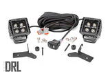 LED Light Kit | Hinge Mount | 2" Black Pair | White DRL | Jeep Gladiator JT/Wrangler JL (18-26)