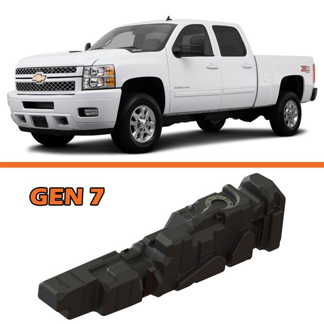 Titan 57 Gallon 2011-2016 GM Crew Cab, Short Bed Duramax Diesel Fuel Tank, GEN 7 (7010211)