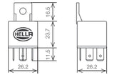 Hella Relay 12V 20/40A Spdt Res Bkt