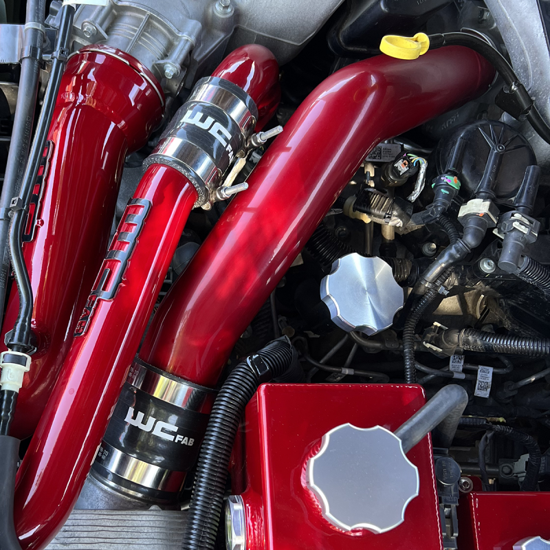 Wehrli 15-24 Ford Power Stroke 6.7L Hot Side 3in. Intercooler Pipe - Gloss Black