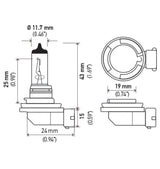 Hella Optilux H8 12V/35W XB Xenon White Bulb (pair)