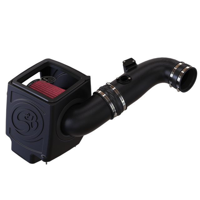 Cold Air Intake For 11-16 Chevrolet Silverado GMC Sierra V8-6.6L LML Duramax Cotton Cleanable Red S&B
