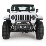 Smittybilt Stryker Front Bumper Center Section 76730 installed on Jeep