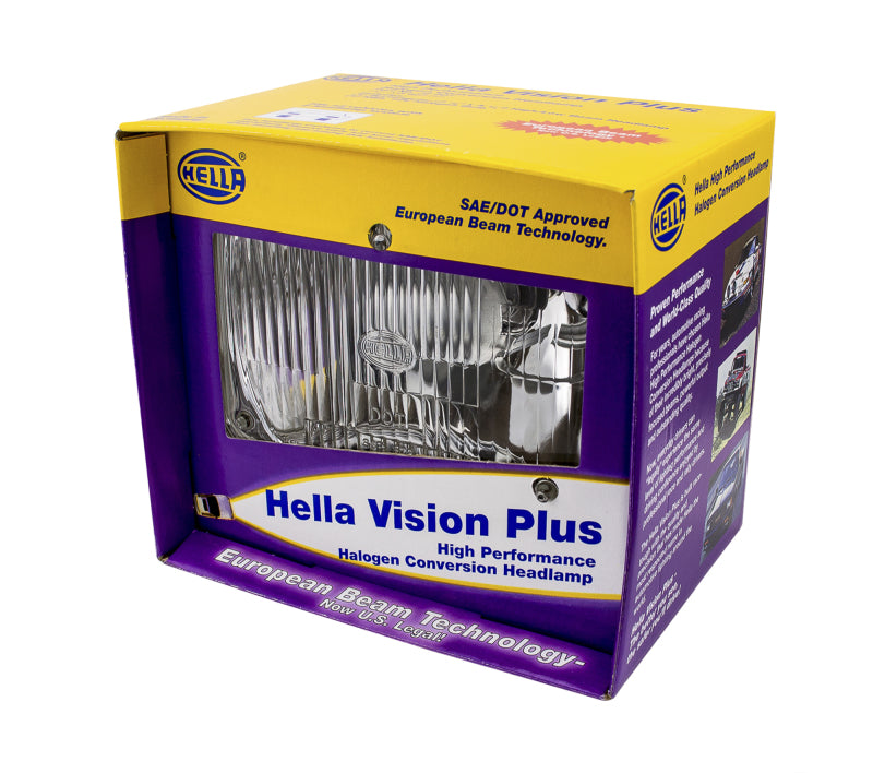 Hella Vision Plus 8in x 6in Sealed Beam Conversion Headlamp - Single Lamp