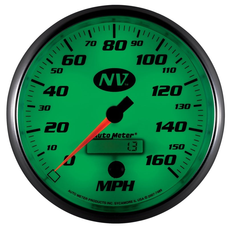 AutoMeter Gauge Speedometer 5in. 160MPH Elec. Programmable NV