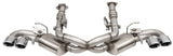 Corsa 20-24 Corvette C8 3in Valved Cat-Back 4.5in Pol Quad Tips Fits Factory Perf Exhaust DeletesAFM