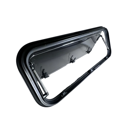 CRL Glass Awning Window w/ Clamp Ring (Driver Side) for Sprinter Van Wideout