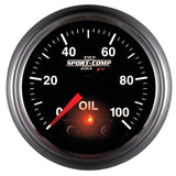 Autometer Sport-Comp II 52.4mm 0-100 PSI Oil Pressure Peak & Warn w/ Electronic Control Gauge