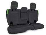 PRP Jeep Wrangler JL Rear Bench CoversU - 4 door with Armrest - Black/Green