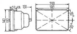 Hella Vision Plus 8in x 7in Sealed High Low Beam Headlamp - Single Lamp