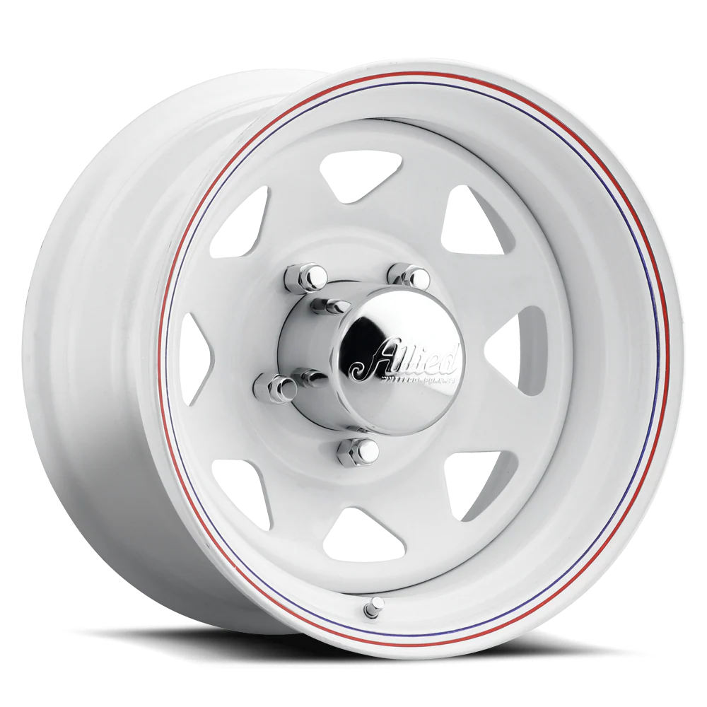 Raceline 80 Series 8 Spoke 16x8in / 8x6.5 BP / 4.5in BS - White.