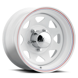 Raceline 80 Series 8 Spoke 16x8in / 8x6.5 BP / 4.5in BS - White.