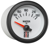 Autometer Stack 52mm 100-250 Deg F 1/8in NPTF Electric Water Temp Gauge - White