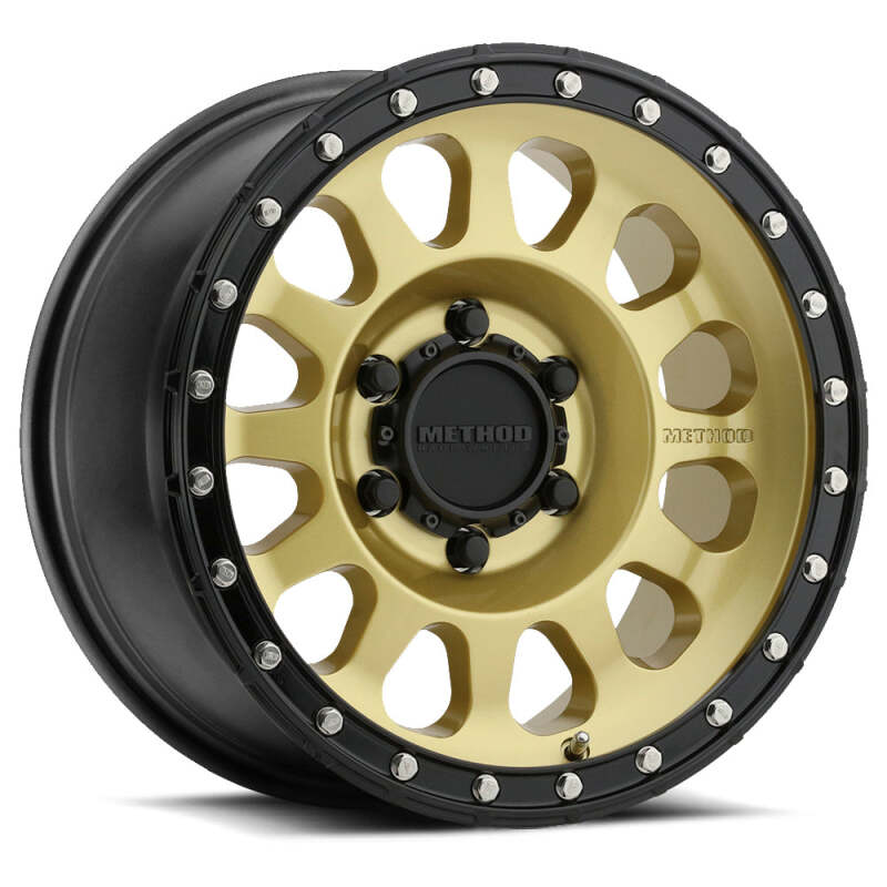 Method MR315 20x9 / 6x135 BP / 18mm Offset / 87mm CB Gold - Black Lip Wheel