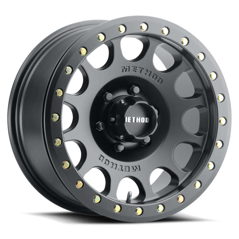 Method MR105 V3 Beadlock 17x9 -38mm Offset 8x6.5 130.81mm CB Matte Black Wheel w/ BH-H24125