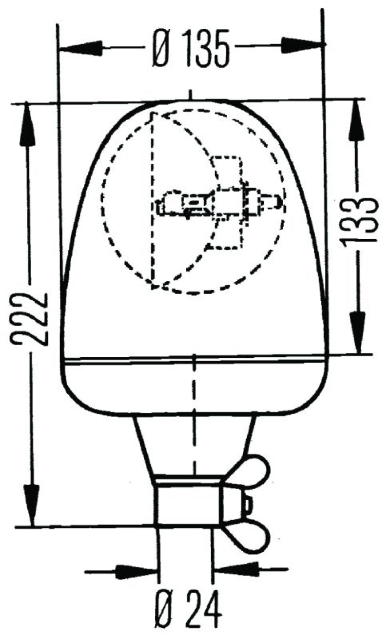 Hella Rotating Lamp H 24V Yellow Mgs24 2Rl