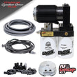 FASS No-Drop Series Plus diesel fuel system kit with motor heat sink, fuel sump bowl, black hose, wiring harness and ORB fittings