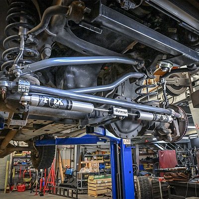 Synergy 03-13 RAM 1500/2500/3500 4x4 HD Dual Steering Stabilizer Kit w/ IFP Stabilizer