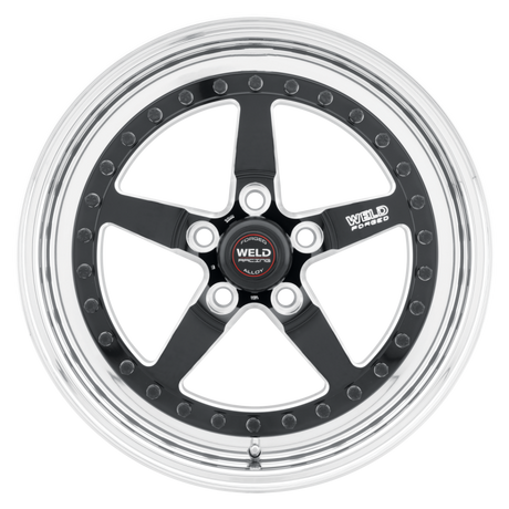 Weld Weldstar 17x5 / 5x4.5 BP / 2.2in. BS Black Wheel - High Pad